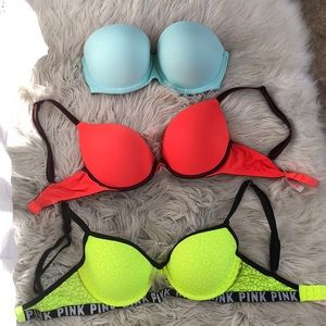 Victoria’s Secret Pink Bra Bundle 32DD